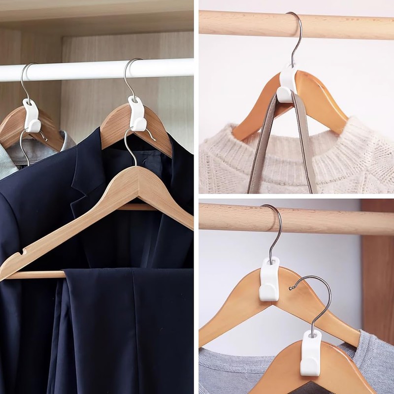 BOUMVID Clothes Hanger Connector Hooks, 20 Pcs Coat Hangers Hooks