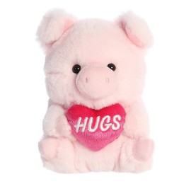 Aurora® Lovely Rolly Pet™ Hugs Pig™ Stuffed Animal - Adorable Companions - On-The-Go Fun - Pink 5 Inches