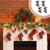 4Pcs Fireplace Stocking and Garland Hanger, Adjustable Heavy Duty Stocking