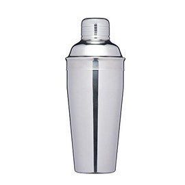 BarCraft Double-Walled Insulated Stainless Steel Cocktail Shaker with Recipe Leaflet, 500 ml (17.5 fl oz)