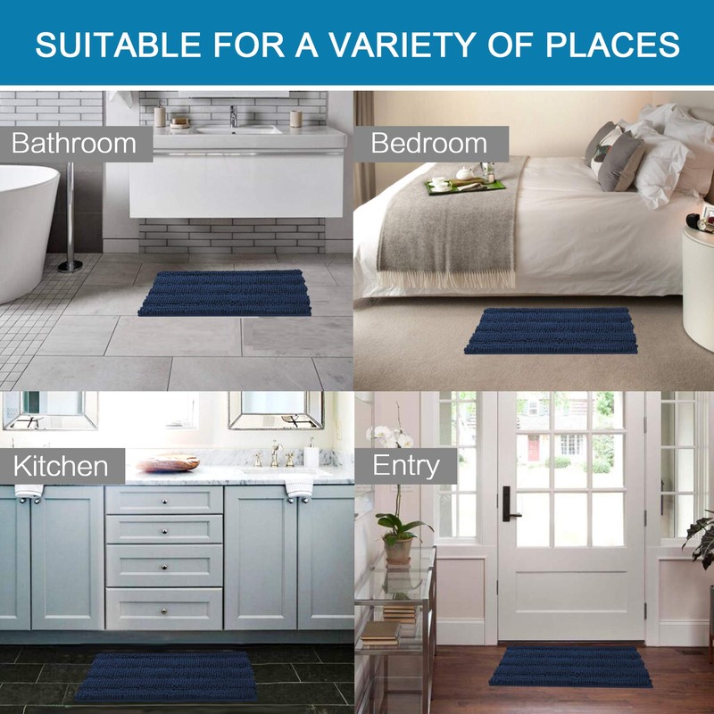 Smarcute Toilet Mat U Shaped Bathroom Rugs Bath Mats for
