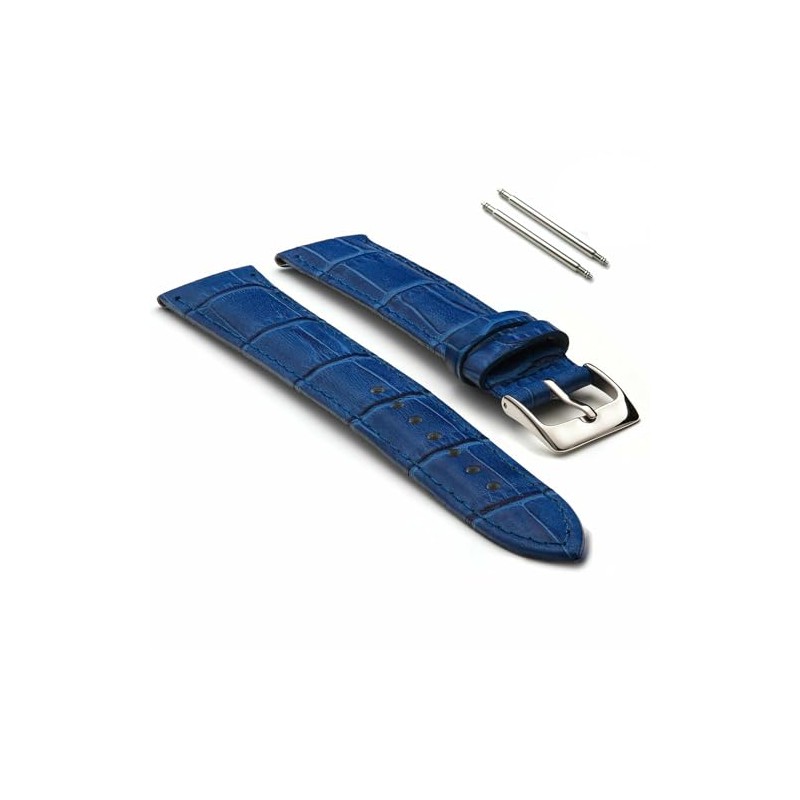 Panda Bobo Leather Watch Strap 22mm, Alligator Grain Leather Pattern,