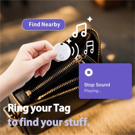 Eelexa Tracker Air Tags-4 Pack, Smart Tag Luggage Tracker Works with Apple Find My (iOS Only), Waterproof Tracking Tags Item Finder for Keys, Luggage, Backpack, Wallet