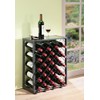 Mango Steam 32 Bottle Gray Wine Rack with Glass Top
