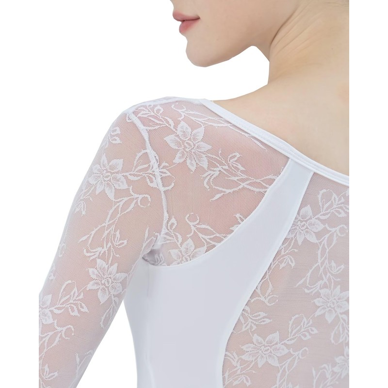 s.lemon Ballet Lace Leotard, Ballet Leotard, Long Sleeve, Lace, Adult,