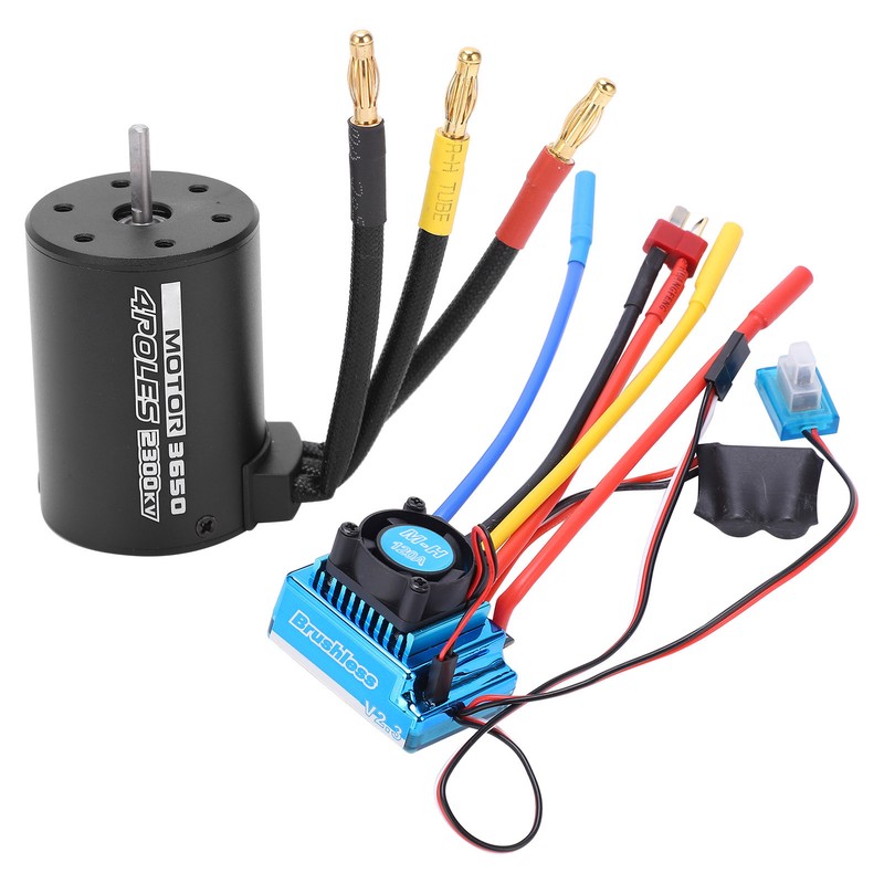 3650 2300KV+120A Durable Brushless ESC Kit Suitable for 1/10 RC