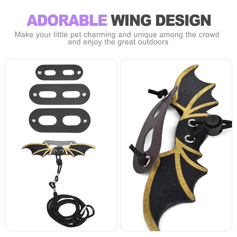 ZeriLion 3-Size Reptile Harness & Leash Set for Bearded Dragons,