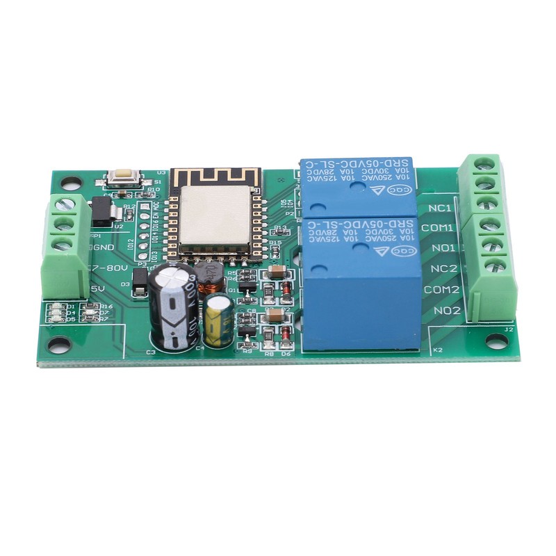 Wi Fi Relay Module DualChannel PCB DC 880V for ESP8266