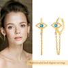 JIANGYUE Evil Eye Earrings Plated Hoop Earrings for Women with