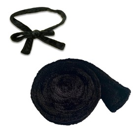 INCAUCA Black Robe Belt Replacement, Thick Flannel Robe Tie, 170 cm Long Bathrobe Belt, Unisex Soft Pajamas Replacement Fixed Belt for Women Men