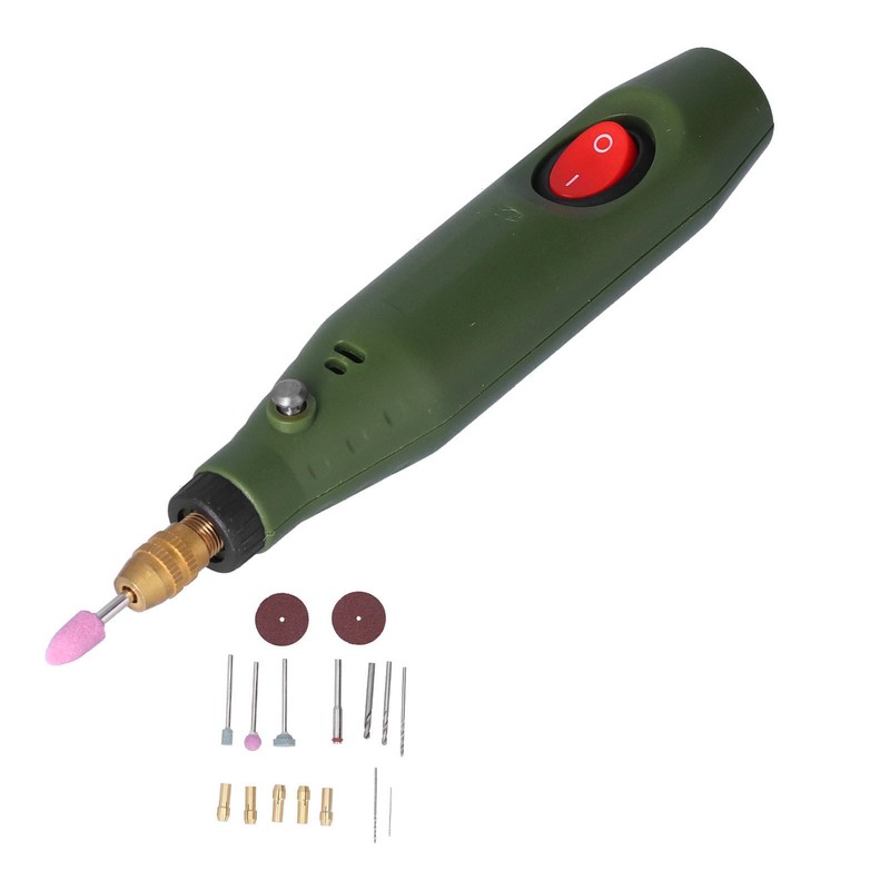 18Pcs Mini Electric Drill Grinder Engraving Pen Kit Rotary Tool