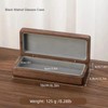 Black Walnut Wood Glasses Case Hard Shell, Magnetic Closing Hard