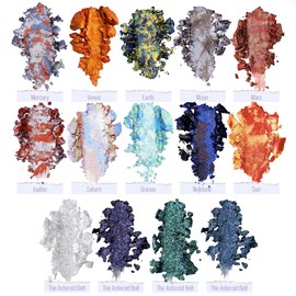 TINTARK Galactic Assemble Eyeshadow Palette 14 Colours, Glitter Metallic Eyeshadow, Green, Blue, Purple, Brown, Naked Cream Makeup Palettes, Galaxy Make-Up Create Space-Like Eye Looks, Vegan & Talc