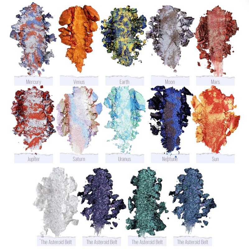 TINTARK Galactic Assemble Eyeshadow Palette 14 Colours, Glitter Metallic Eyeshadow,