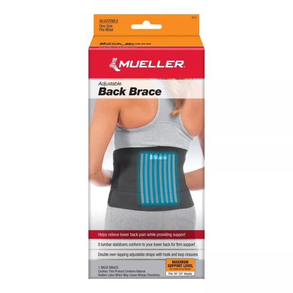 Mueller Back Brace Mueller One Size Fits Most Hook and