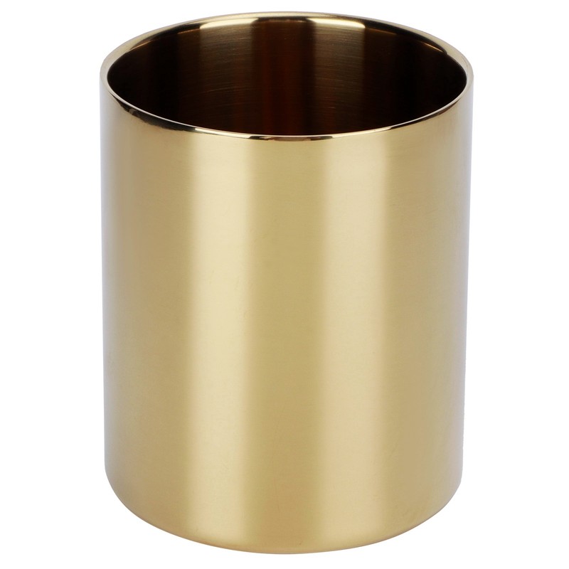 Stainless Steel Pencil Cup Holder Desk Organizer Flower Vases Pen