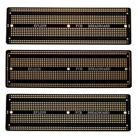 EPLZON 3 Pieces 6.8 x 2.05 Inch Breadboard Solderable Prototype PCB Board Kit for Electronics Projects Compatible with DIY Soldering Circles Projects Prototype Board, Black