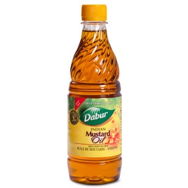 Dabur Kachi Ghani Mustard Oil - Oil for Skin and Hair Care, Cold-Pressed Oil Body Massage, Therapeutic-Grade Mustard Oil, Natural Oil from Mustard Seeds, Unrefined Mustard Oil (1 LTR.)