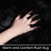 TopAufell Faux Fur Rug Fluffy Rug Black, Fluffy Carpet,Faux Sheepskin
