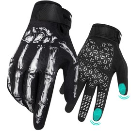 RIGWARL - Guantes de motocicleta para hombres y mujeres, con visualización táctil, transpirables, ligeros, antideslizantes, diseñados para montar en motocicleta, para senderismo, caza, ATV, MTB
