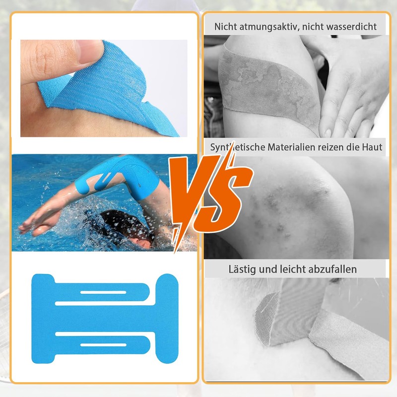 XFSRG Pack of 12 Kinesiotapes Elbow Pre-Cut Waterproof Elastic Stabilisation