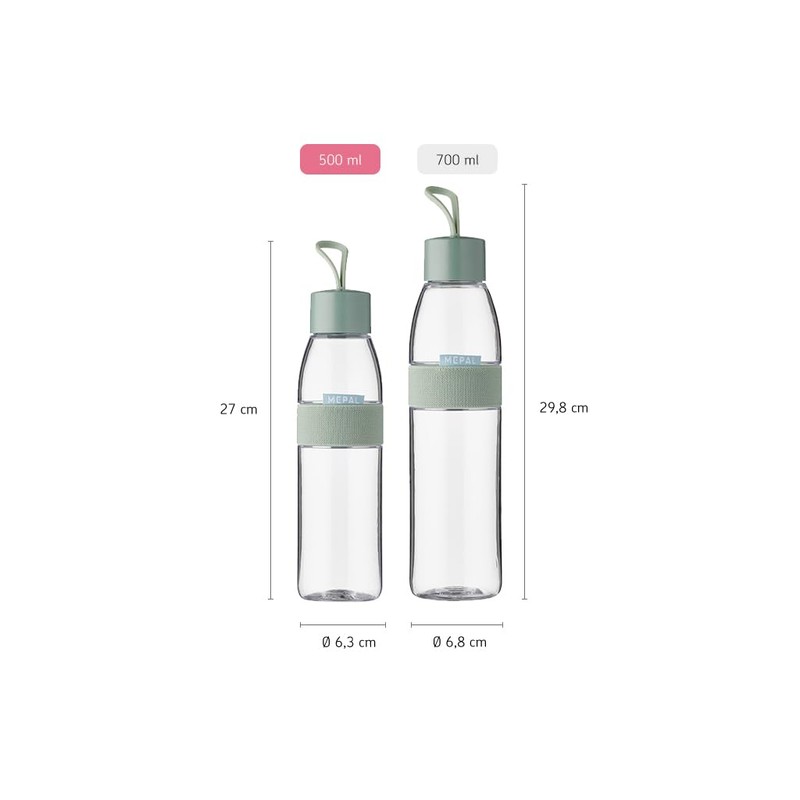 Mepal Drinking Bottle, Ellipse Vivid Mauve - 500 ml Capacity