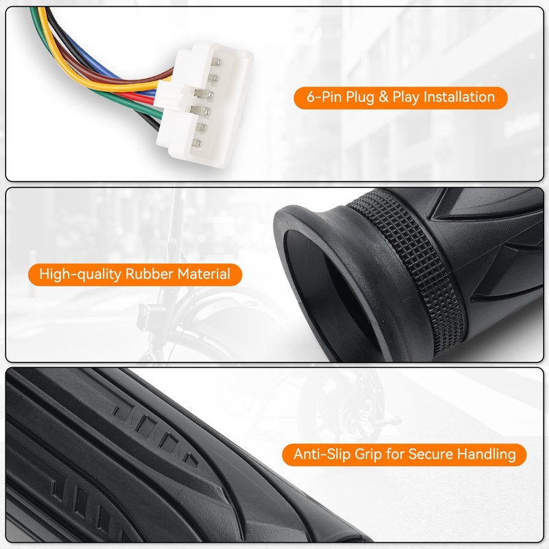 LKV 36V Ebike Scooter Throttle Grip with LCD Display &