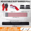 12FT Dust Barrier Poles Kit with Plastic Sheeting (32.8x13.1FT), 2