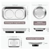 CZMOONSEE Strong Magnetic Stainless Steel Metal Tray Holder 3 Piece