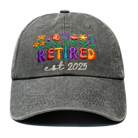 Retirement Gift for Woman, Retirement Hats for Women 2025, Funny Retired Gifts for Women, Cool Retirements Gift for Her Grandma Mom Wife, Adjustable Washed Cotton Embroidered Retired Baseball Cap