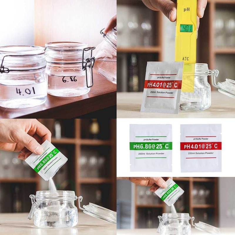 DuvinDD 15pcs pH Meter Buffer Solution Powder 6.86/4.01/9.18 for Precise