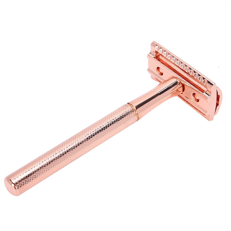 Men Manual Razor Zinc Alloy NonSlip CloseFitting DoubleSided Blade Shaving