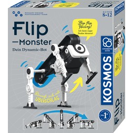KOSMOS 621223 Flip Monster, Dynamic Bot, Robot Kit with Innovative Flap Drive, Toy Robot for Children from 8 Years, Technology Kit, Experiment Box Technology