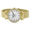 COACH 14502652 MADISON WHITE DIAL GOLD TONE MESH BAND WOMENS