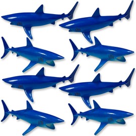 10pcs Plastic Shark for Drinks - Shark Decoration for Shark Party, Shark Decoration for Theme Parties, Vinyl Shark for Drinks, Cocktails, Lemonade & More