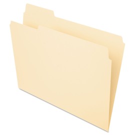 Pendaflex File Folders, Letter Size, Manila, 1/3 Cut, Left Position, 100/BX (752 1/3-1)