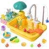 CUTE STONE Play Sink with Running Water, Kitchen Sink with