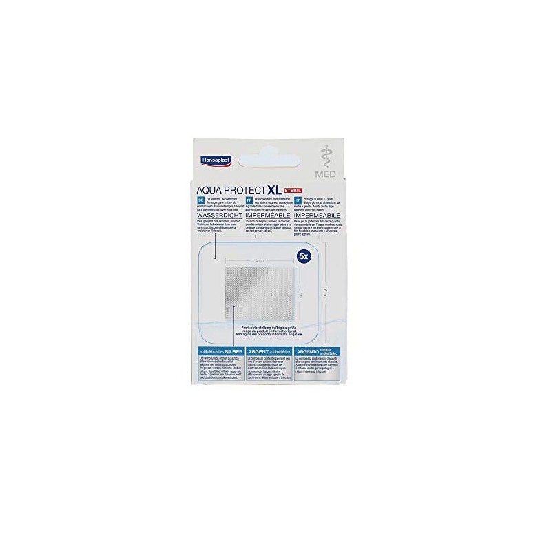 HANSAPLAST Med Aqua Protect XL Plasters 6 x 7 cm