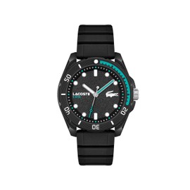 Lacoste Men's Finn Collection: A Sporty Diving-Look Timepiece with a Striking Pop of Color (Model 2011284)
