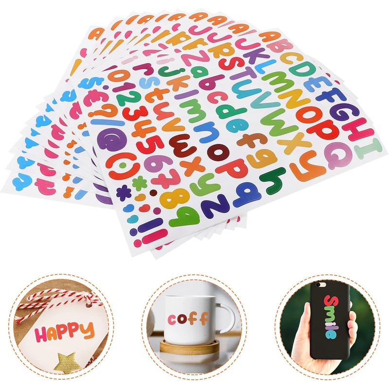 UKCOCO Pegatinas de Letras y Números de Vinilo para Scrapbooks