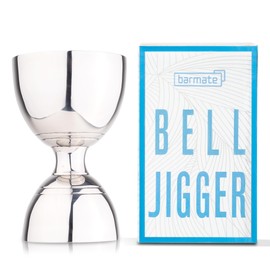 barmate Bell Jigger, Stainless Steel Measuring Cup with Filling Lines Max. 60/30 ml, High-Quality Bar Accessories for the Perfect Cocktail