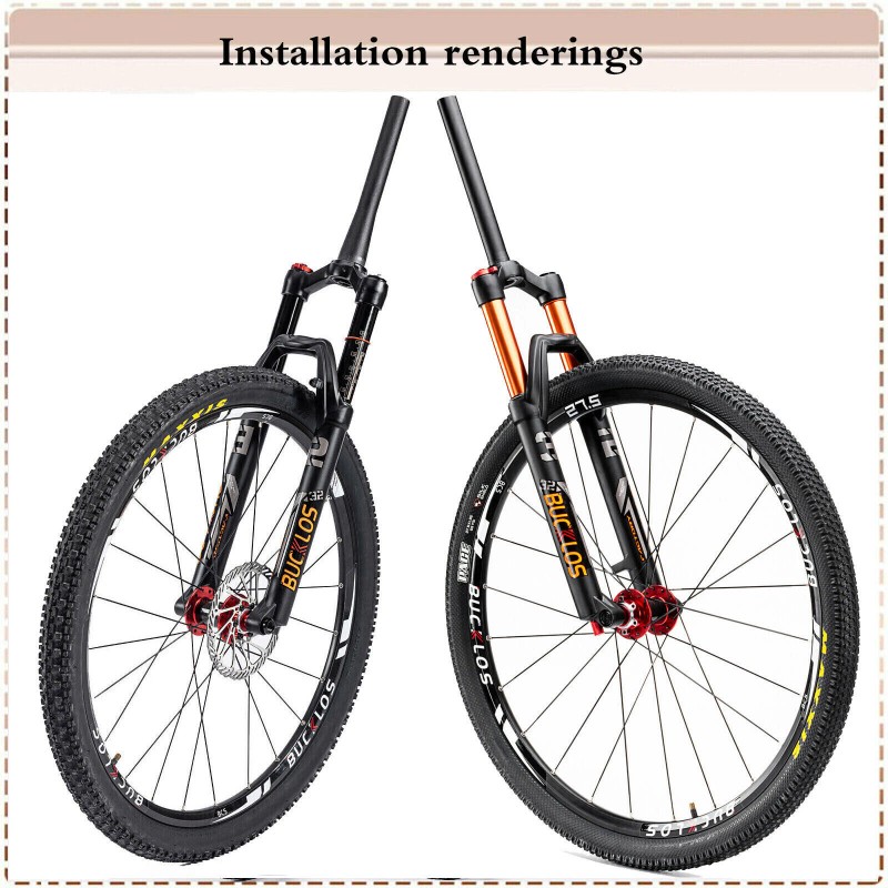 BUCKLOS FACTORY32 100*15mm 26/27.5/29" MTB Air Suspension Forks Straight Tapered