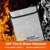 3 Pcs Fireproof Waterproof Money Important Document Bag(2000℉),Fire Proof Bag