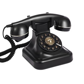 Huamch Audio Guest Book Wedding Phone,Customized Audio Guest Book Phone, Vintage Rotary Style Audio Message Voicemail for Graduation Retirement Party Birthdays Baby Shower Special Occasions(Black)