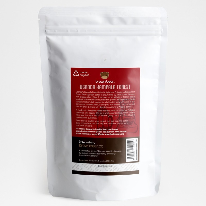 Uganda Ground Coffee 227g - Very Strong Dark Roast Ugandan