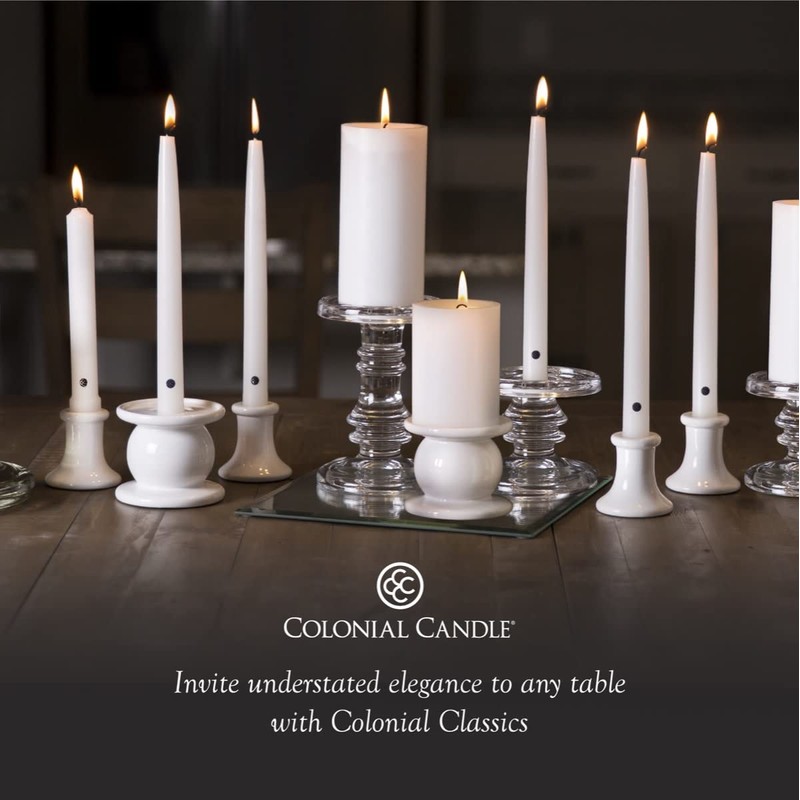 Colonial Dripless 12-Inch Candle with Classic Tip, Red