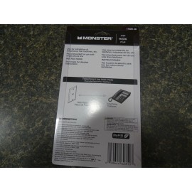 Monster Cable 140091-00 Just Hook It Up Ivory Plastic Coax/Phone Wall Plate 1 pk