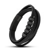 POLLDAN Mens Leather Bracelet with Adjustable Fit | Braided Mens