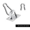 2 Pack M5 Heavy Duty Stainless Steel Square Pad Eye