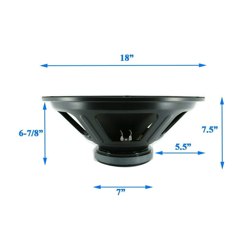 EMB Professional SB-18 1800 Watts Raw DJ Replacement Speaker Subwoofer